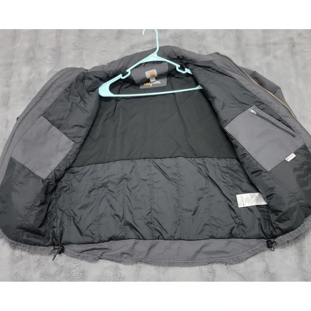 Carhartt Jacket Mens 2XL Gray Full Swing Cryder Thinsulate Canvas Work Insulated - Picture 4 of 15